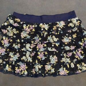 Justice floral skort ruffles size 18